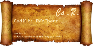 Csábi Róbert névjegykártya