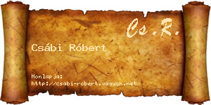 Csábi Róbert névjegykártya