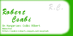 robert csabi business card